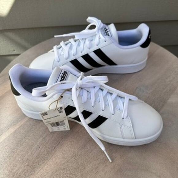adidas gazelle silver green womens adidas Grand Court 2.0 Sneaker | Women's | White/Black | Size 7